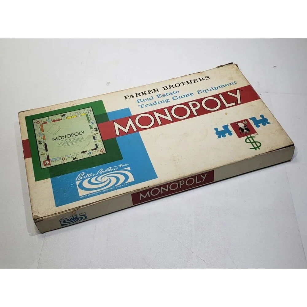 Vintage 1961 Monopoly Board Game by Parker Brothers  Classic Original Complete